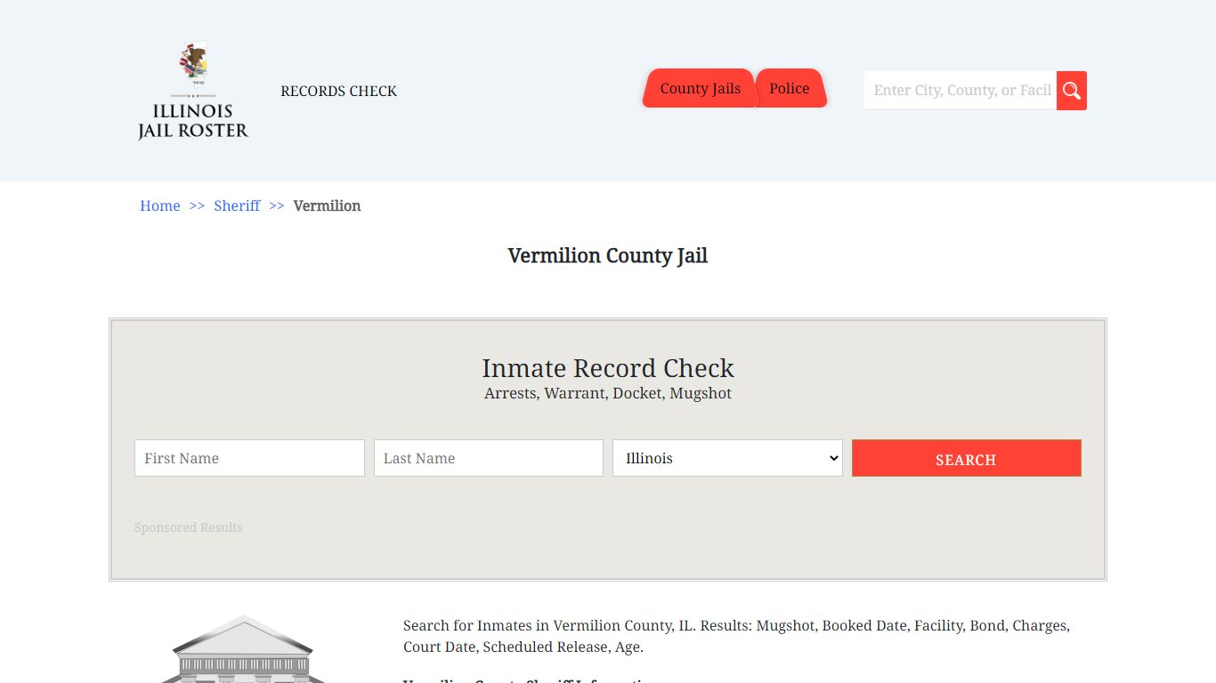 Vermilion County Jail - Jail Roster Search