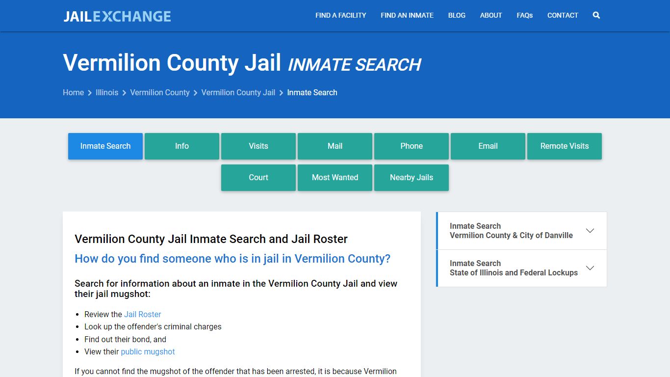 Inmate Search: Roster & Mugshots - Vermilion County Jail, IL
