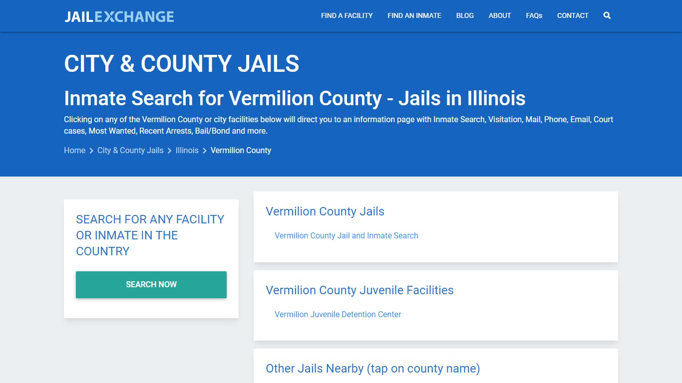 Inmate Search for Vermilion County | Jails in Illinois - Jail Exchange