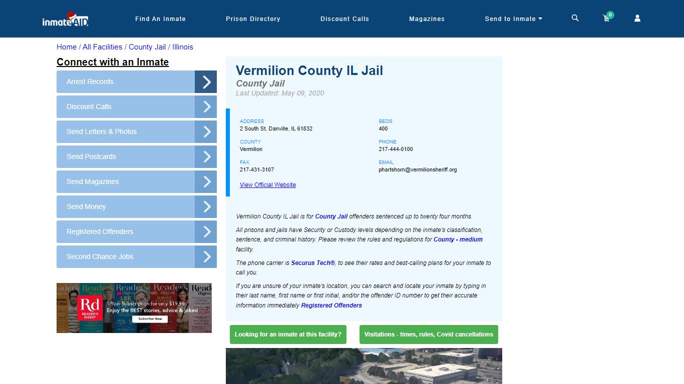 Vermilion County IL Jail - Inmate Locator - Danville, IL